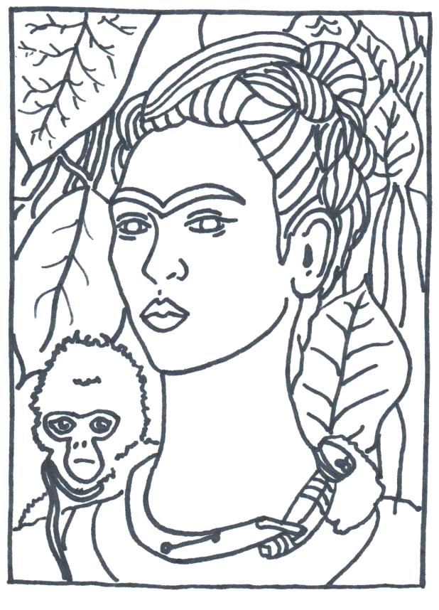 618x858 Frida Kahlo Coloring Pages Best Of Printable Coloring Pages