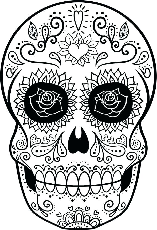 618x907 Frida Kahlo Coloring Pages Sugar Skull Coloring Page Exciting