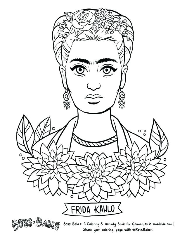 640x828 Frida Kahlo Coloring Pages Coloring Pages Coloring Books Color