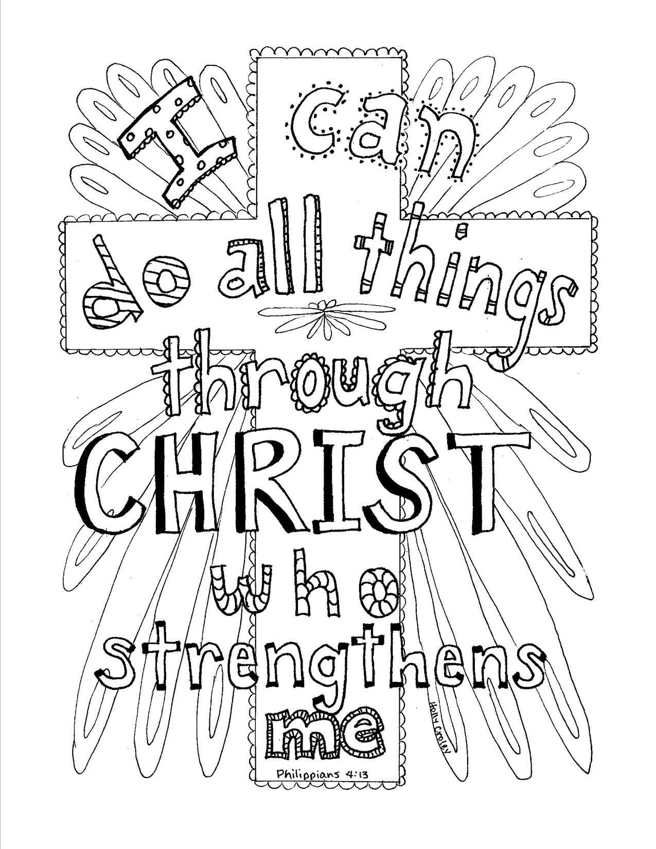 1275x1650 Philippians 413 Scripture Coloring Page Coloring Book Pages
