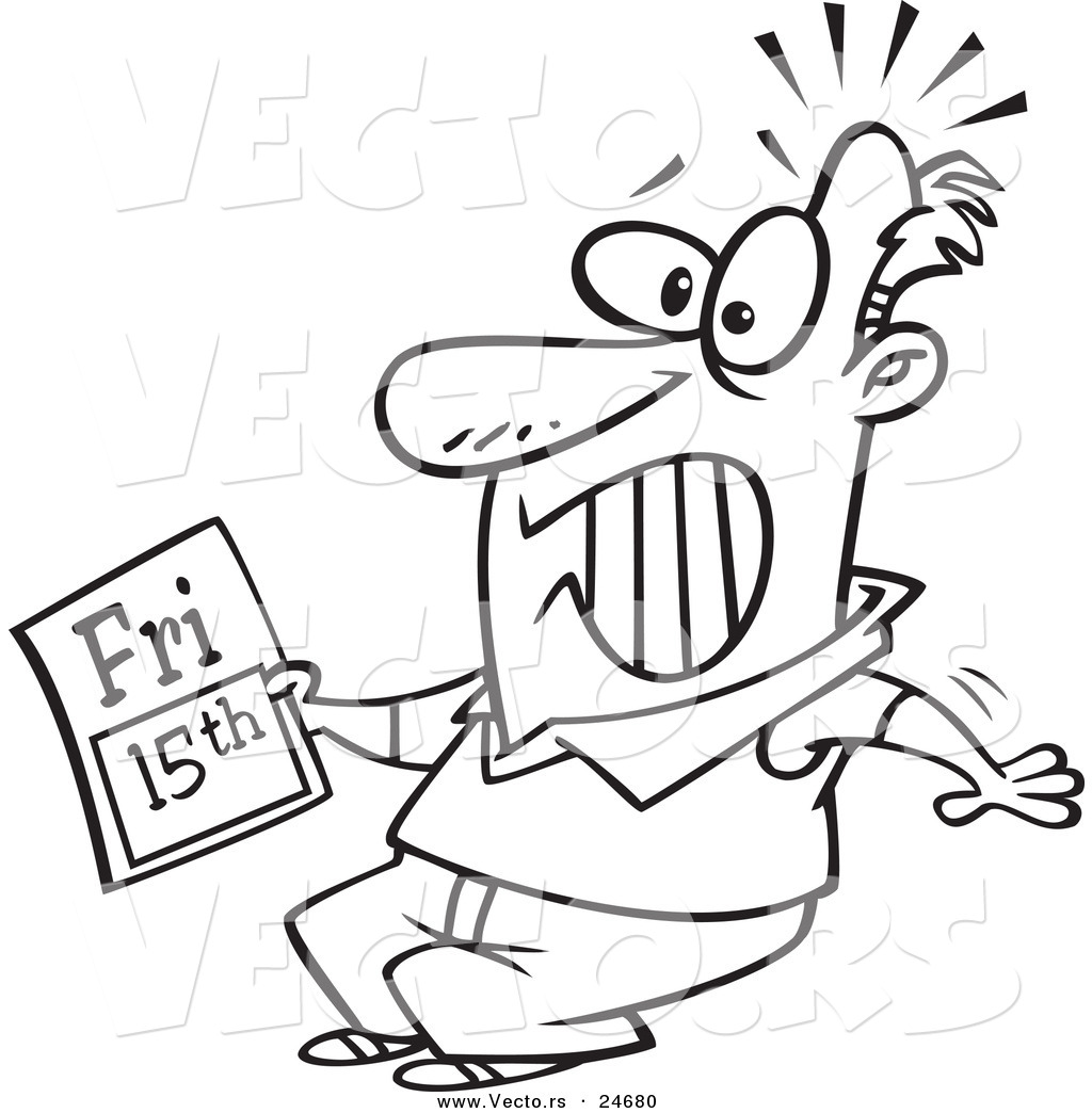 1024x1044 Vector Of A Cartoon Man Freaking Out Over Friday The 13th Covered