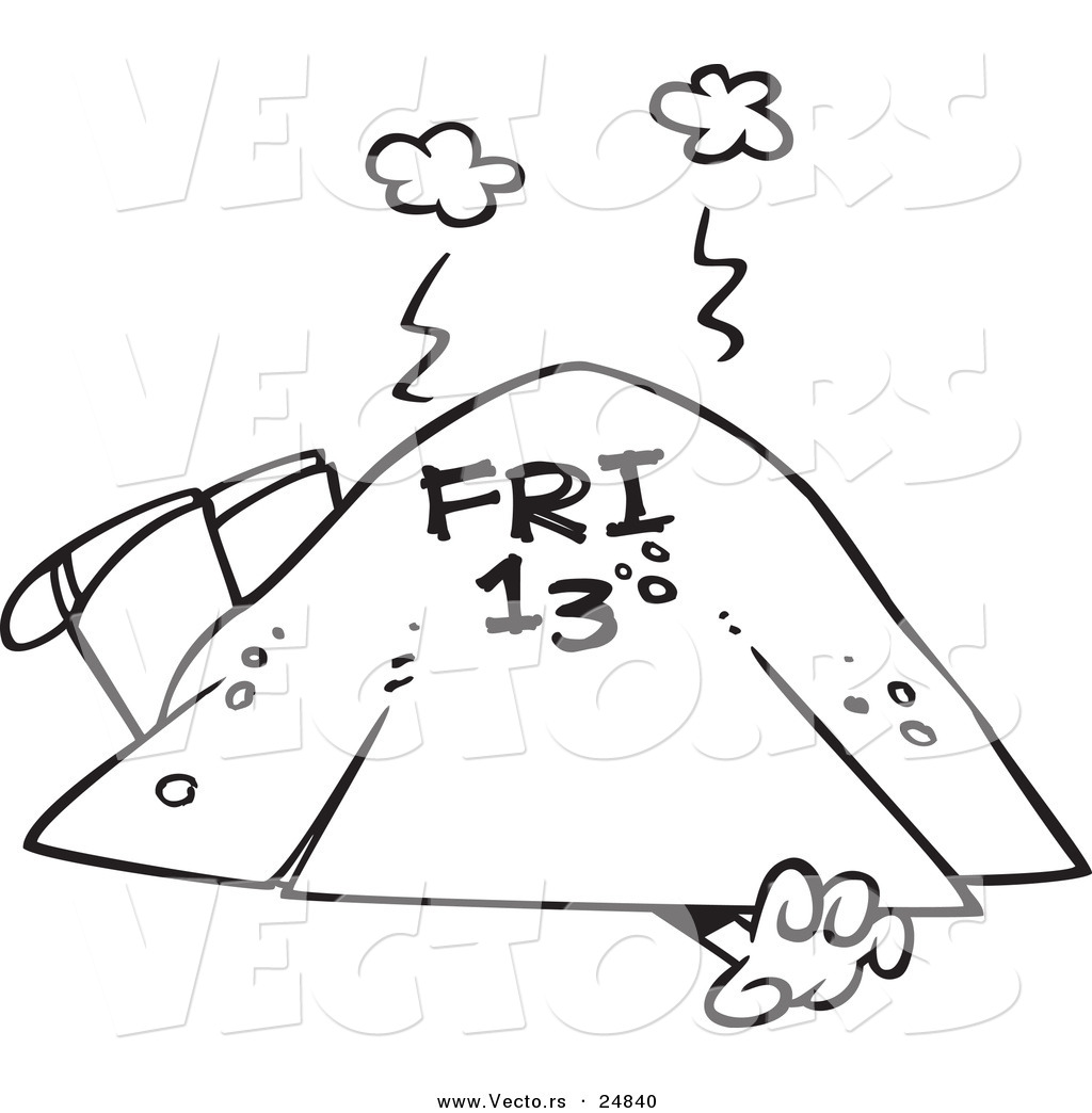 1024x1044 Vector Of A Cartoon Man Trapped Under Friday The 13th