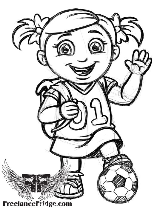 536x700 How to draw a cartoon little girl Freelance Fridge Illustration