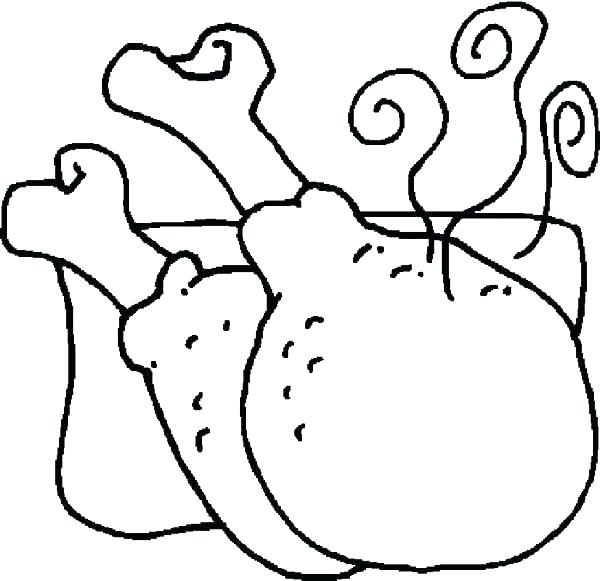 600x581 Fresh Fast Food Coloring Pages Or Junk Plus Fried Chicken 59
