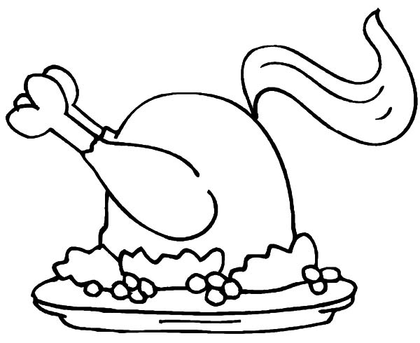600x490 Spicy Fried Chicken Coloring Pages