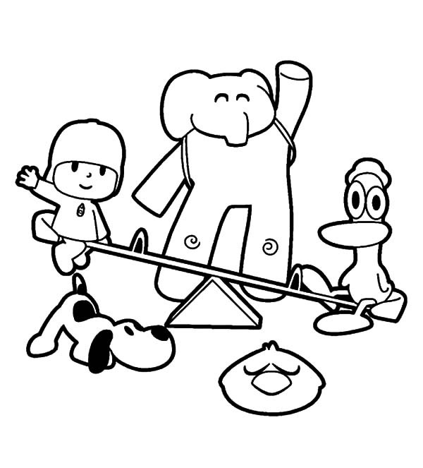 600x663 Pocoyo And Best Friends Playing