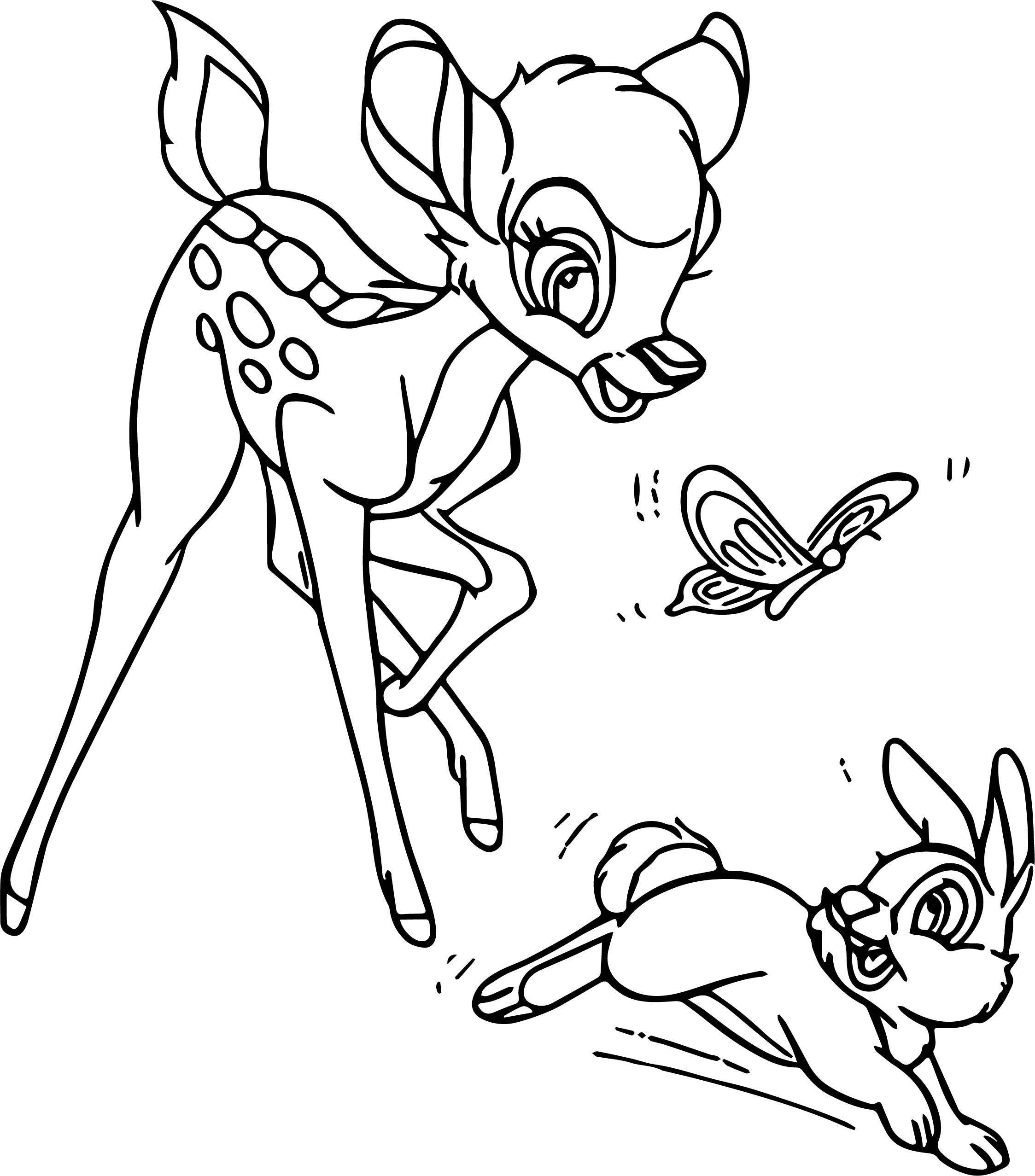 2247x2554 Bambi Coloring Pages With Friends For Kids Fresh Bambi Thumper Run