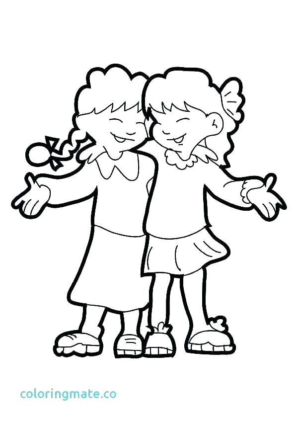 600x849 Best Friend Coloring Pages Friendship Coloring Pages For Preschool