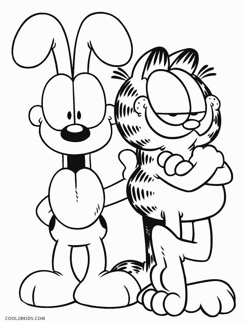 850x1122 Garfield And Friends Coloring Pages