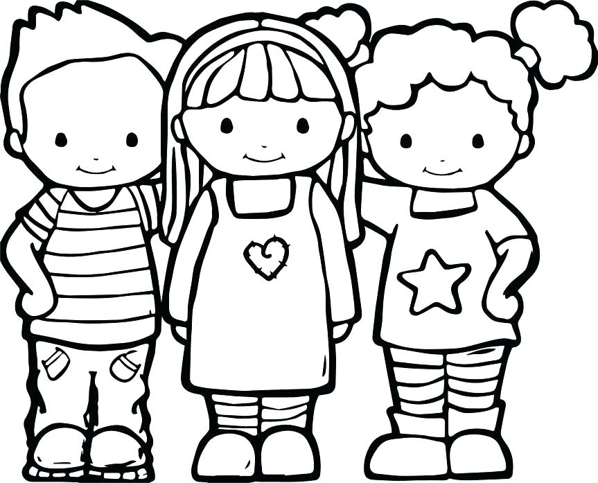 863x697 2 Friends Coloring Pages Coloring Pages Happy Friendship Day