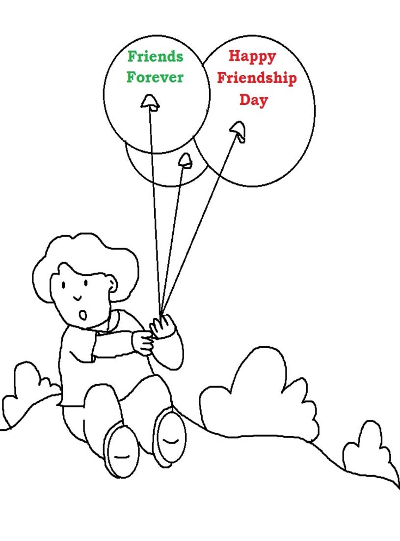 815x1100 Friendship Day Printable Coloring Page For Kids 2