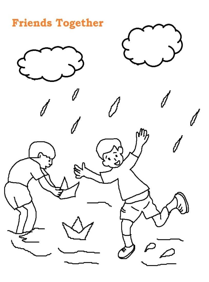 815x1100 Friendship Day Printable Coloring Page For Kids 4
