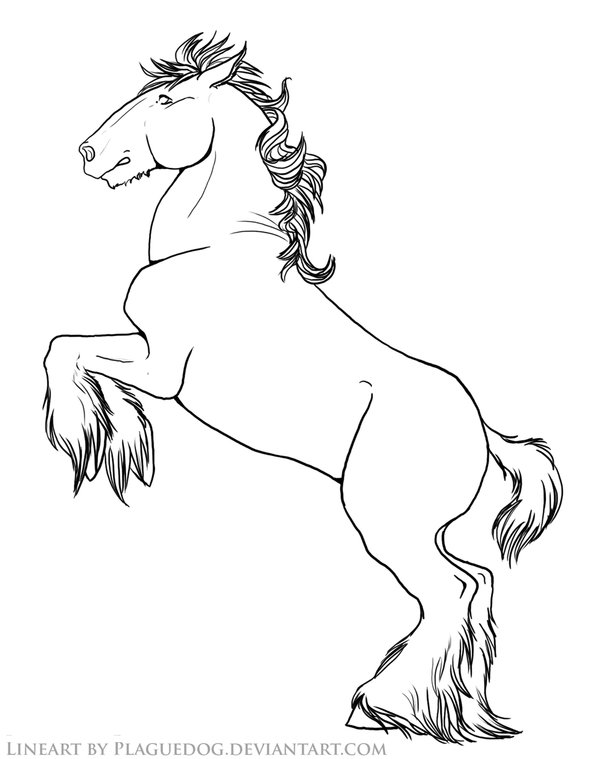 600x759 Friesian Horse Rearing Coloring Pages