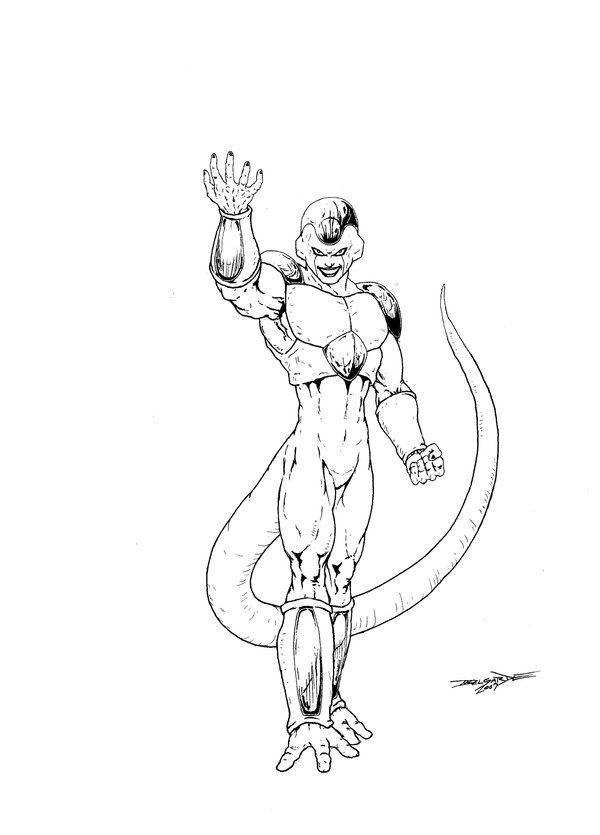 600x835 Goku Vs Frieza Coloring Pages Frieza Inks By Vassago, Frieza