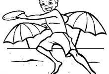 220x150 Charming Design Kids Coloring Pages Throw Frisbee