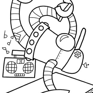 300x300 Throwing Frisbee To Dog Robot Coloring Pages Best Place To Color