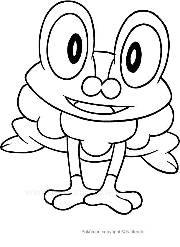 611x837 Drawing Froakie Of The Pokemon Coloring Page