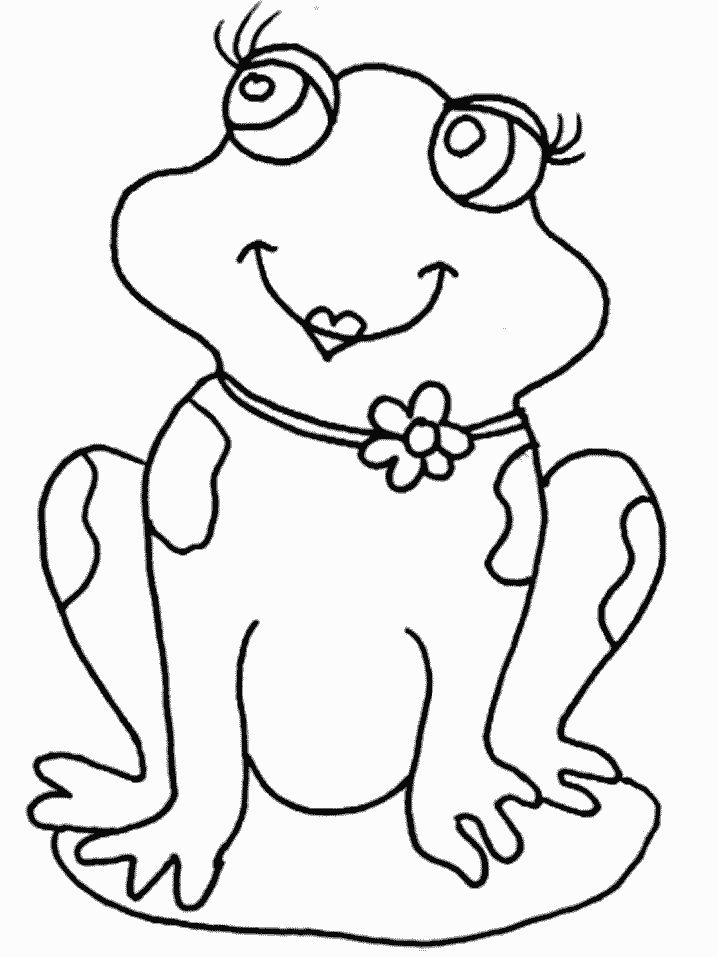 Frog Cartoon Coloring Pages