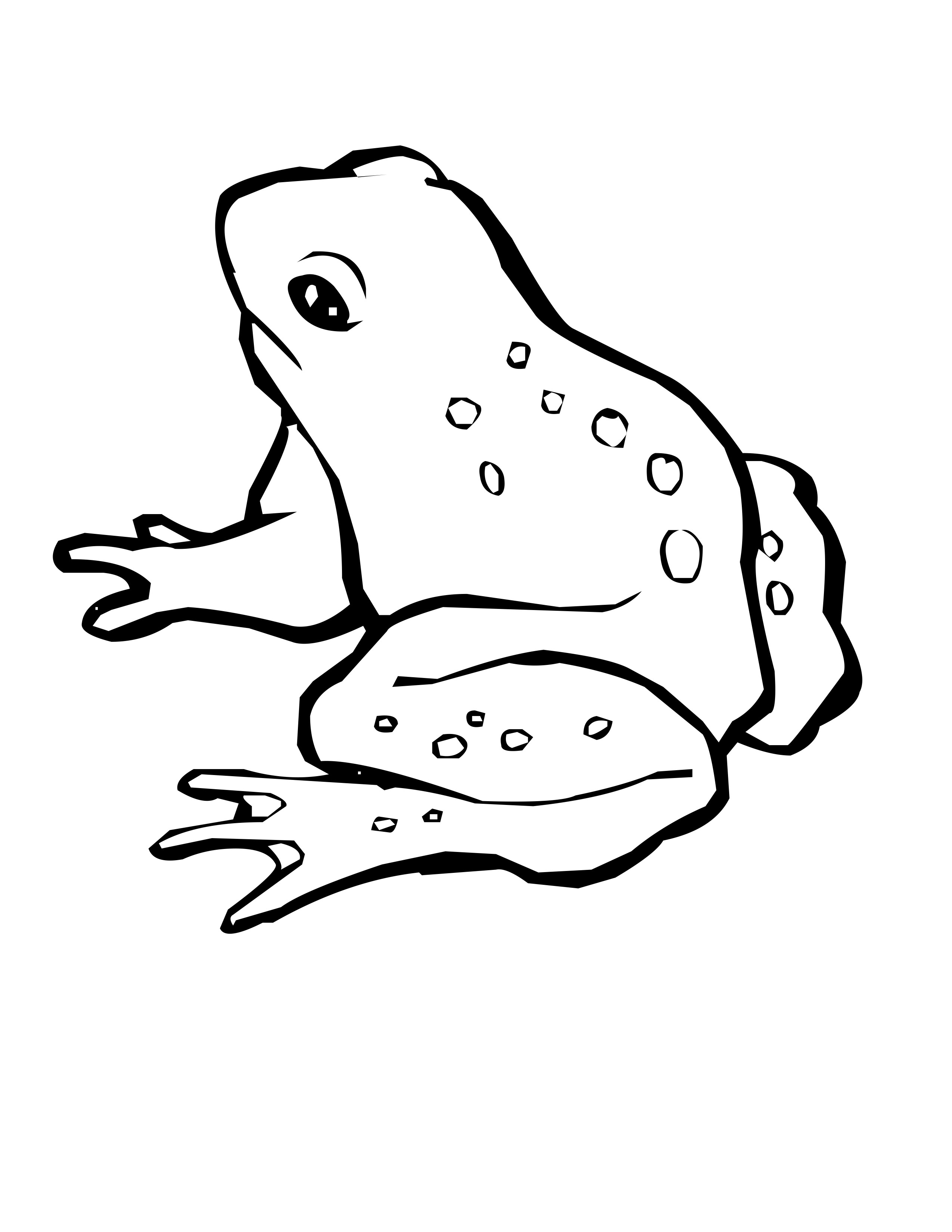 2550x3300 Free Frog Coloring Pages