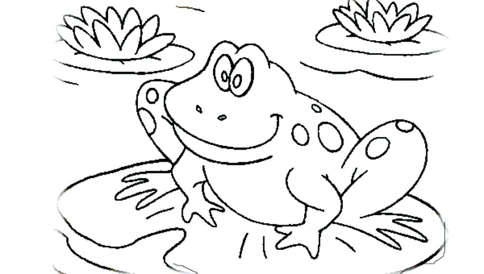 960x544 Frog Coloring Pages Page And Word Tracing Free Colouring Book