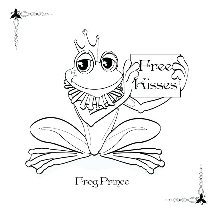 736x736 Frog Prince Coloring Page Cute Frog Prince Coloring Book Page