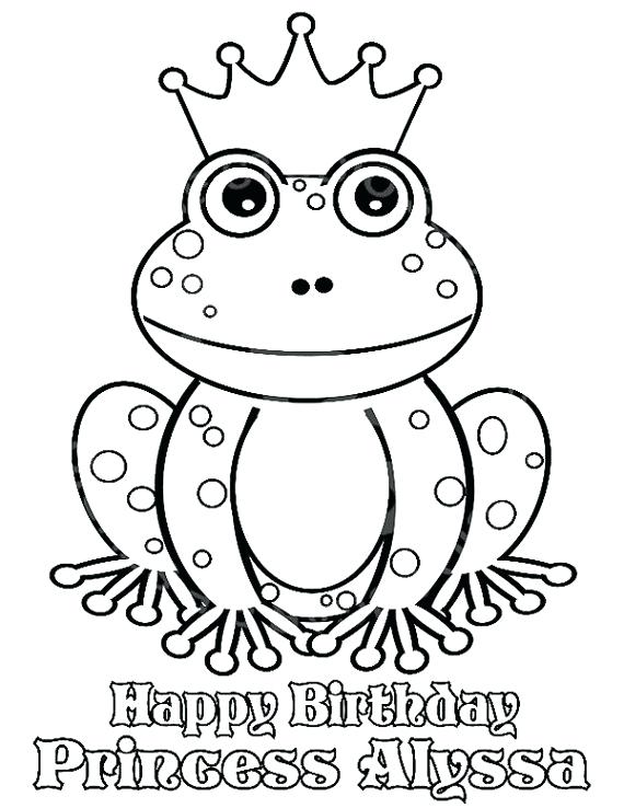 570x738 Frog Prince Coloring Page Personalized Printable Princess Frog