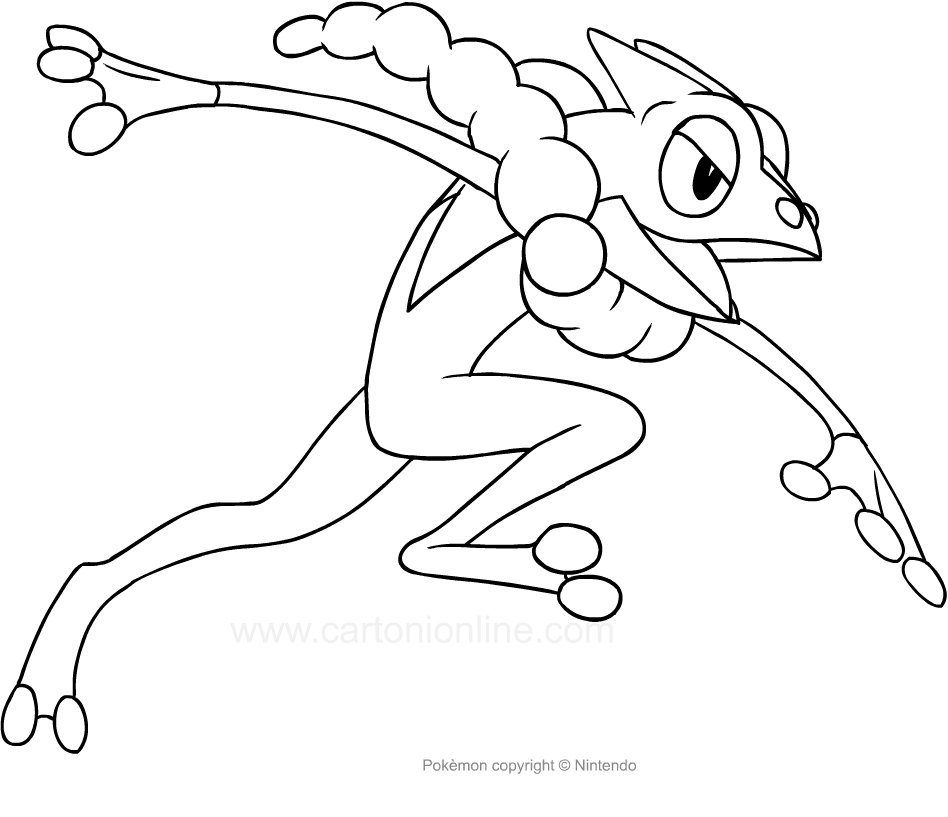 948x817 Drawing Frogadier Of The Pokemon Coloring Page