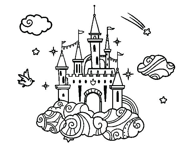 600x470 Frozen Castle Coloring Pages Castle In The Clouds Coloring Page