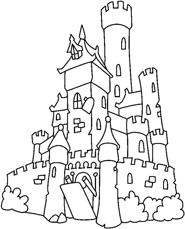626x775 Castle Coloring Pages Castle Coloring Pages Printable For Kids
