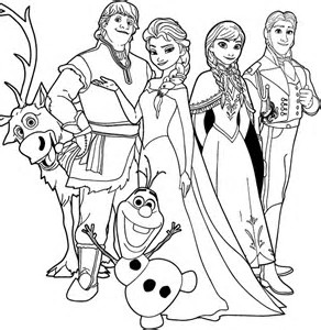 292x300 Image Result For Disney Character Coloring Pages Group Things