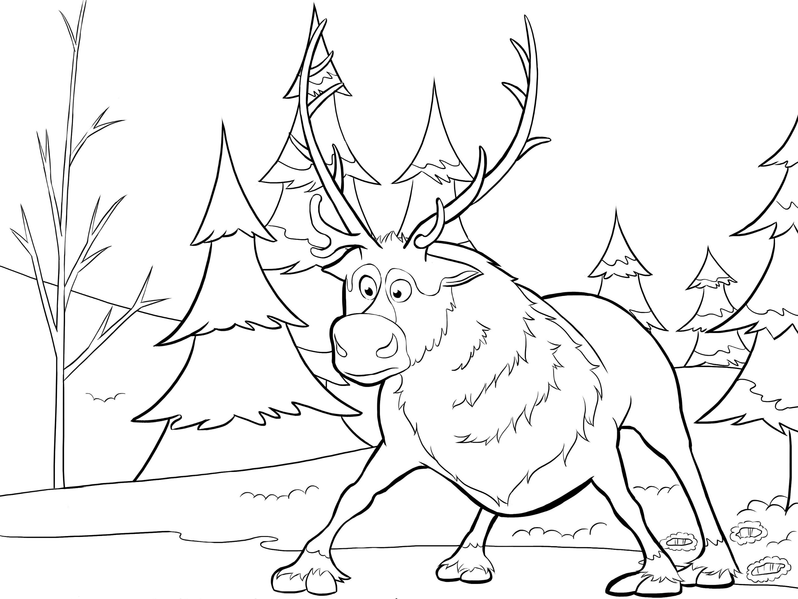 2601x1951 Free Printable Frozen Coloring Pages For Kids