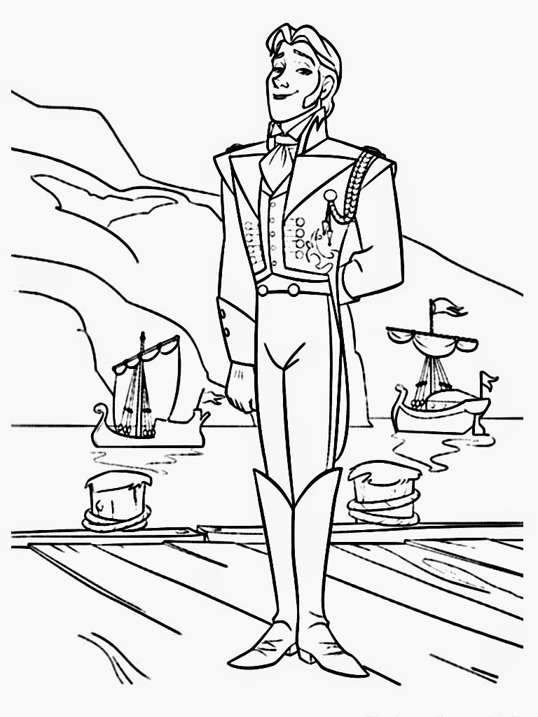 768x1024 Hans From Frozen Coloring Pages