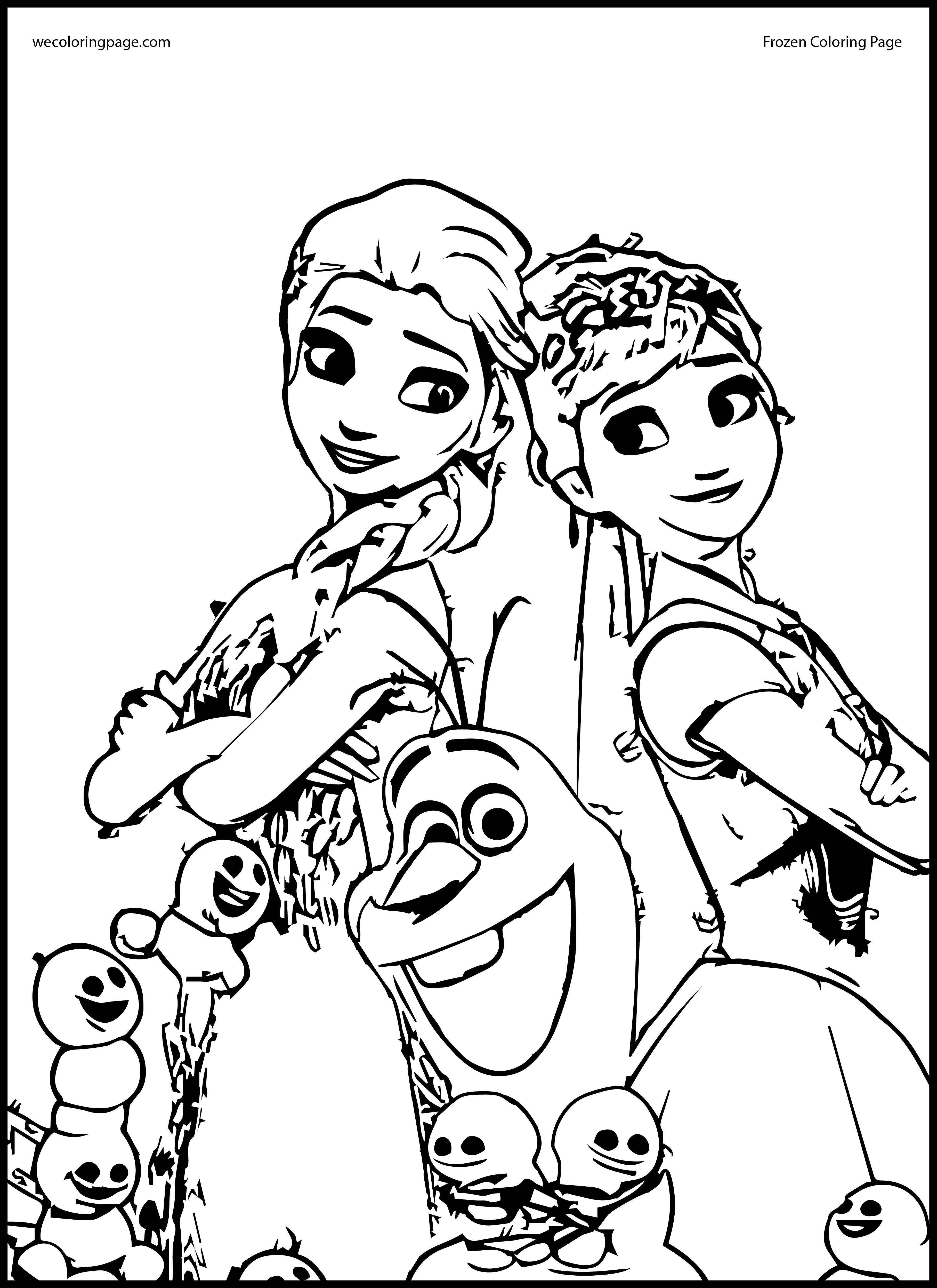 3632x4990 Elsa And Anna Coloring Pages 481467