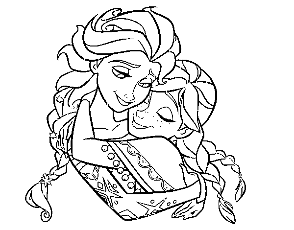 600x470 Fever Coloring Pages Anna And Elsa Frozen