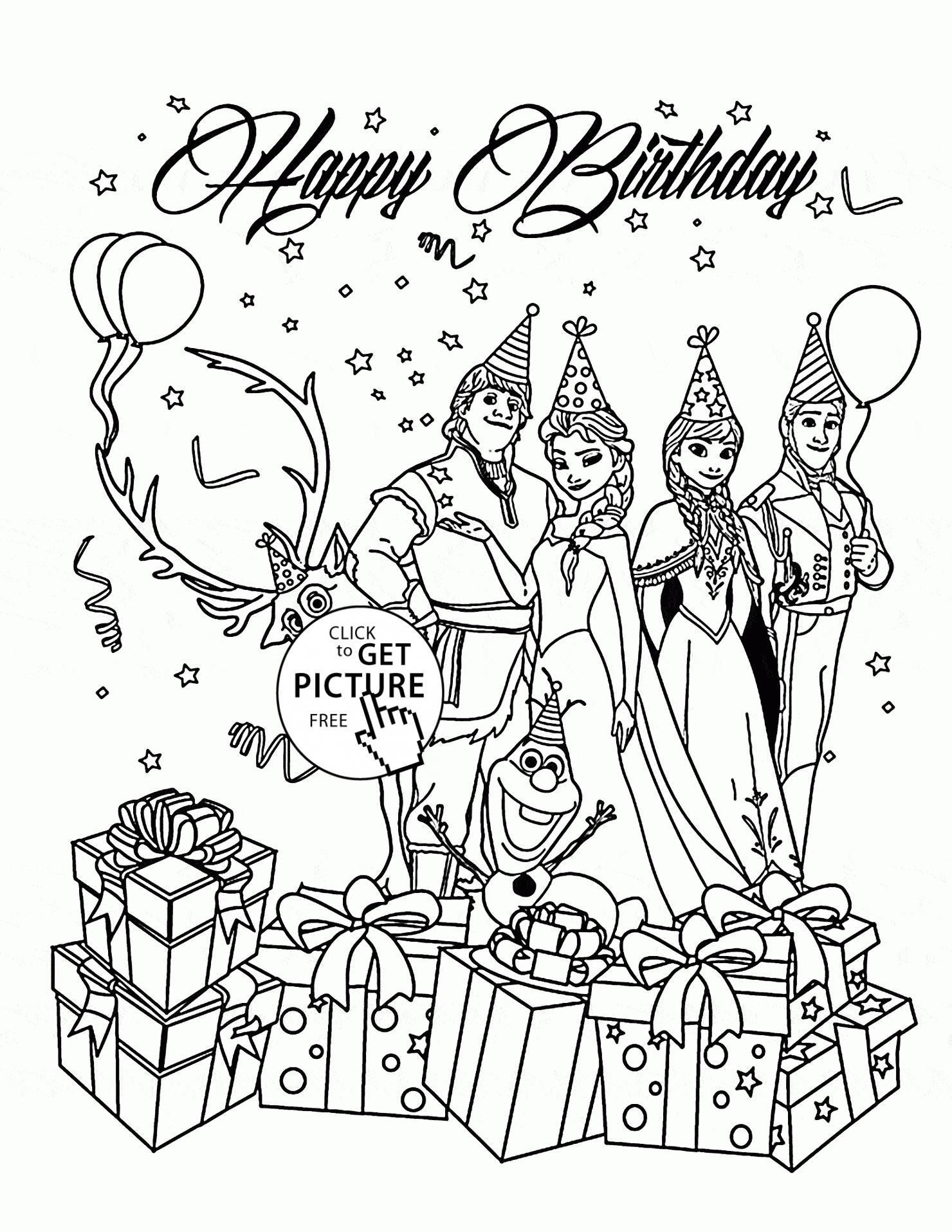 1480x1915 Coloring Pages Frozen Happy Birthday Coloring Page Fun
