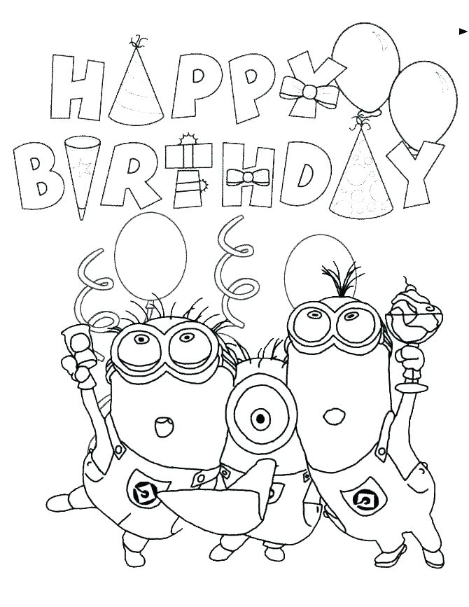 670x867 Happy Birthday Color Pages