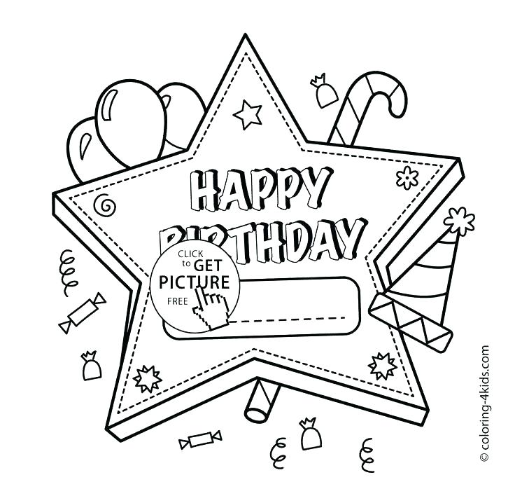 736x698 Birthday Card Coloring Pages Birthday Coloring Pages For Mom Card