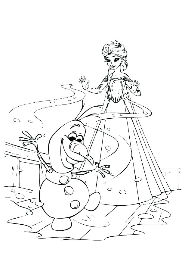 615x870 Anna And Elsa Olaf Coloring Pages Frozen Book At B