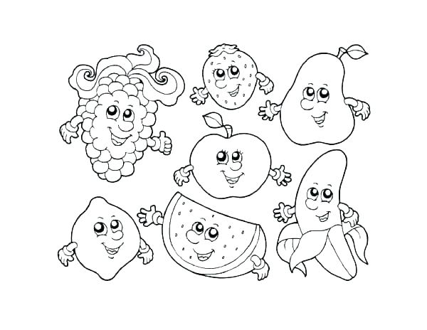 600x464 Fruit Color Pages Lemon Coloring Pages Fruit Color Pages To Print