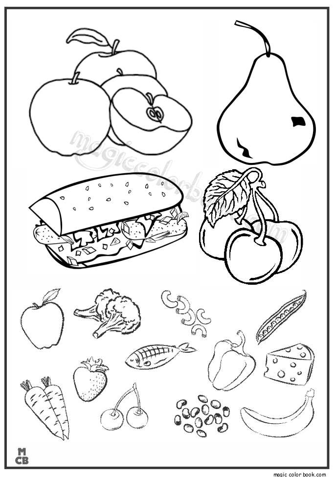 685x975 Fruit Vegetable Coloring Pages