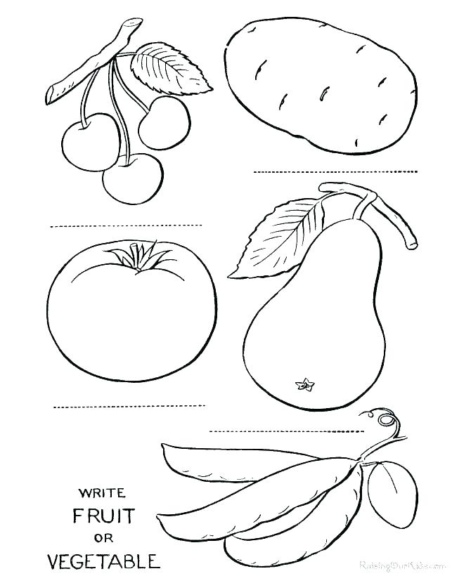 670x820 Vegetables Coloring Pages Cliptext.co
