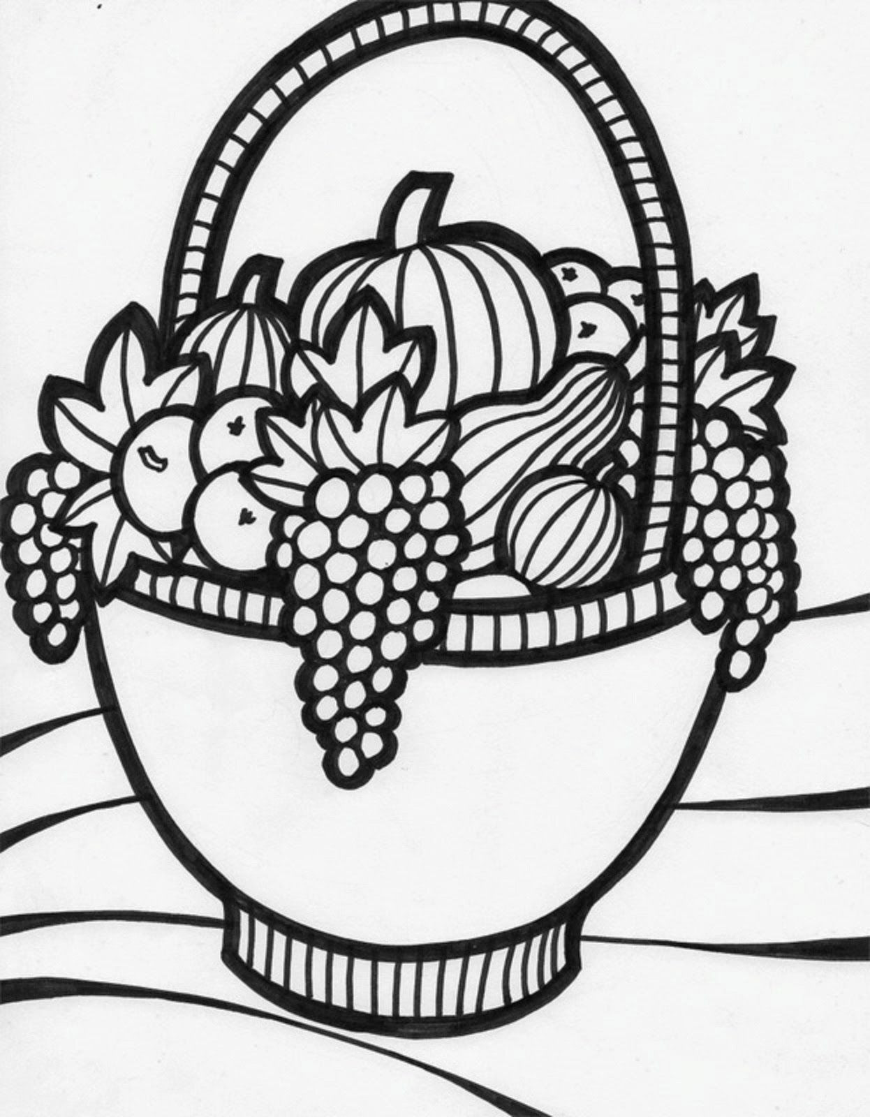 1246x1600 Fruit Basket Coloring Pages Wagashiya