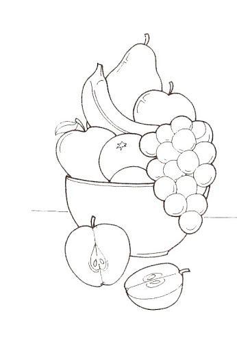 346x500 Fruit Basket Coloring Pages Crafts And Worksheets For Preschool