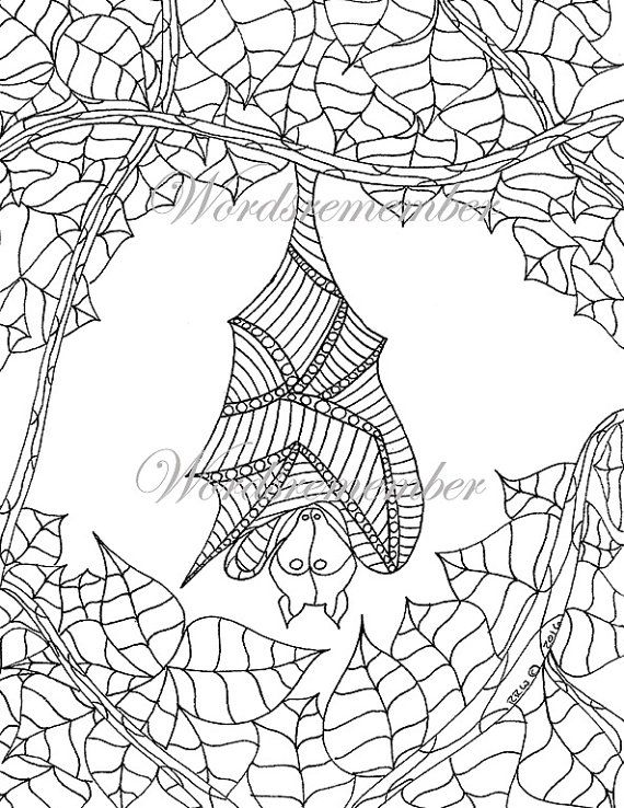Fruit Bat Coloring Page