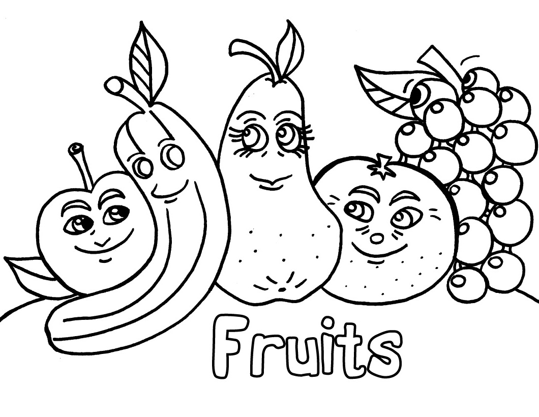 1060x820 Fruit Coloring Pages Printables