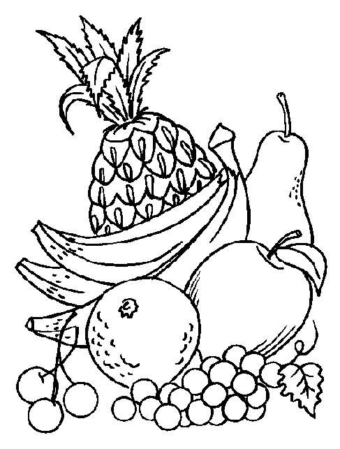 487x643 Fruits And Vegetables Coloring Pages