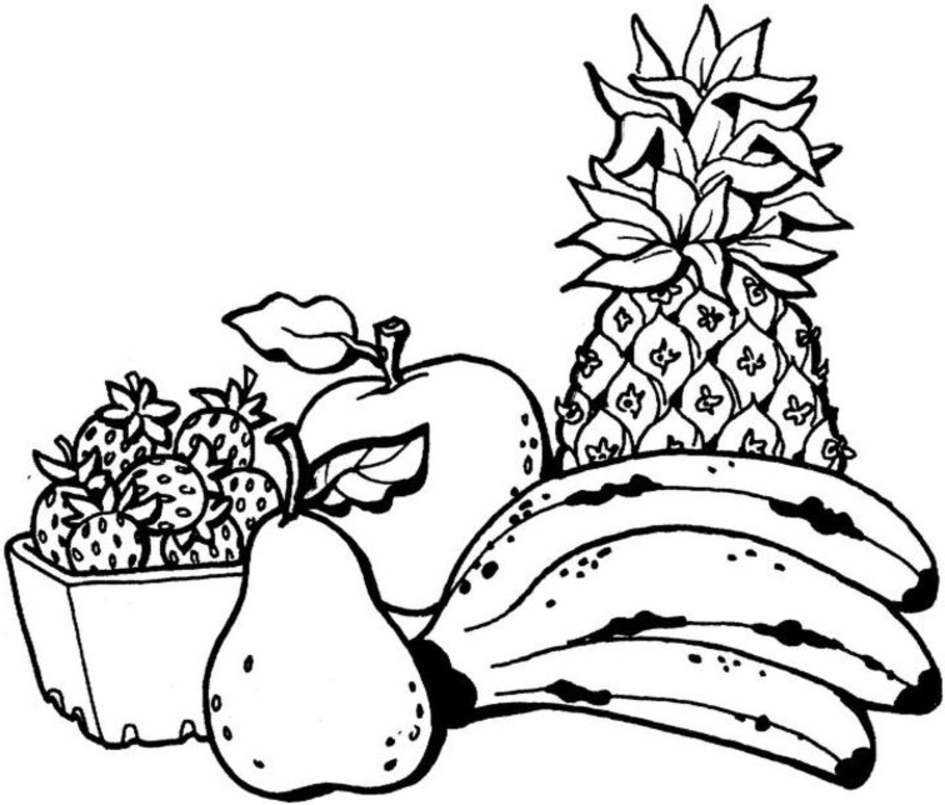 945x805 Splendid Design Inspiration Fruit Coloring Pages For Preschoolers
