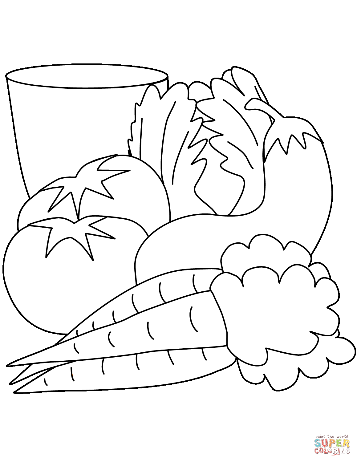 1159x1500 Fruit Salad Coloring Page