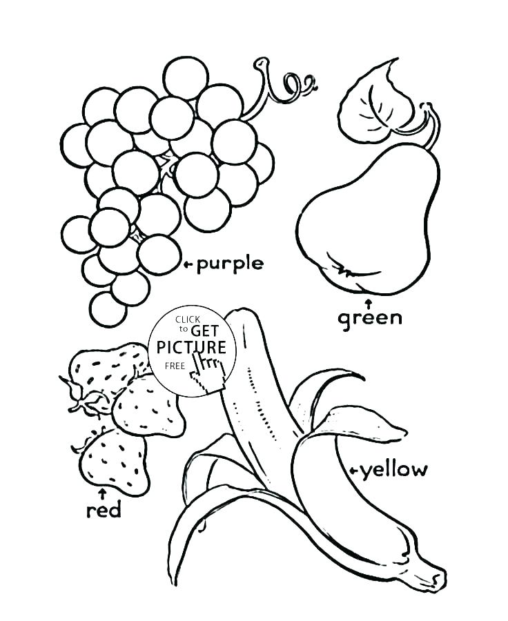 736x900 Coloring Picture Of Fruit Fruit Coloring Sheet Fruit Coloring Page
