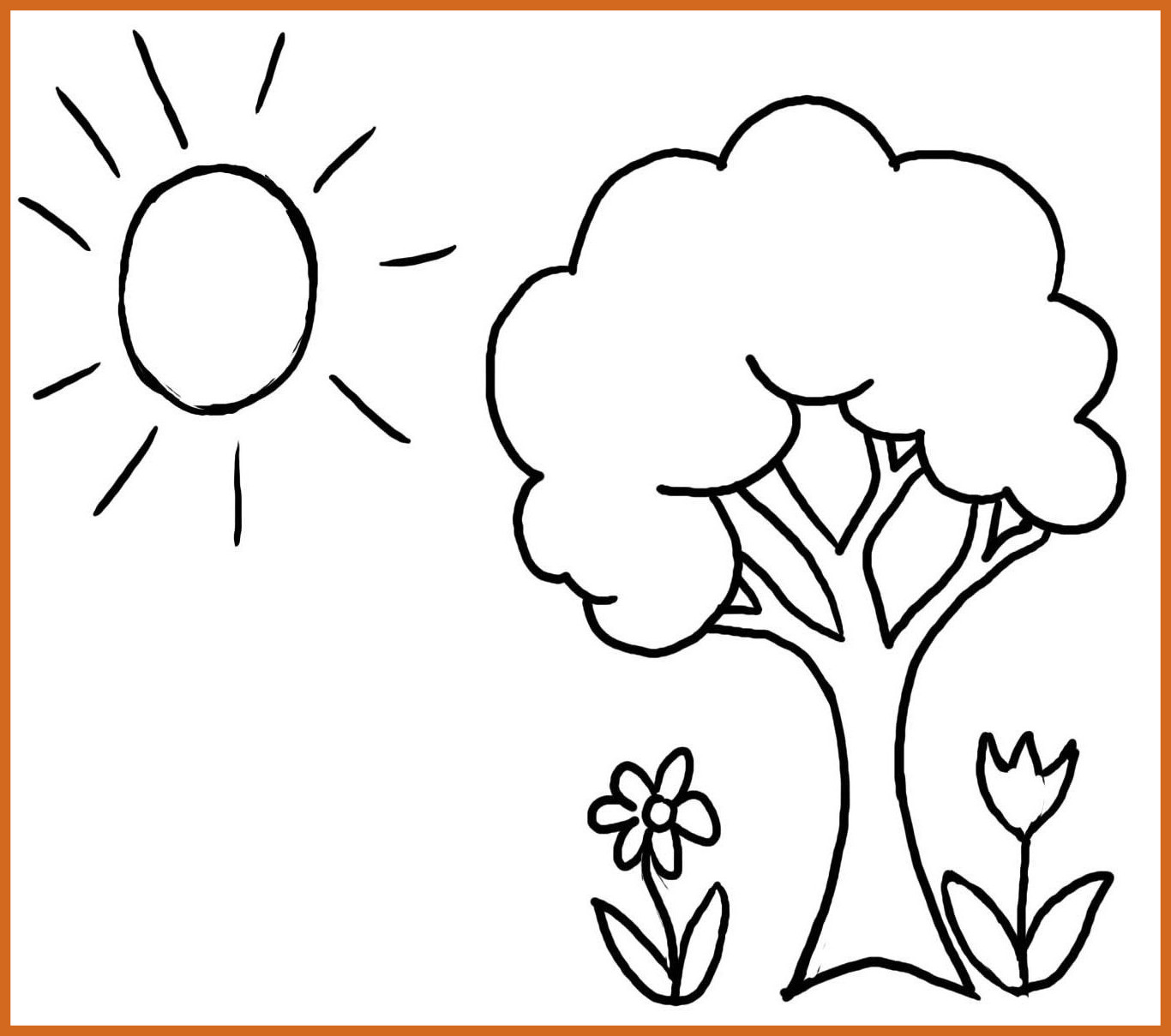 Fruit Tree Coloring Page